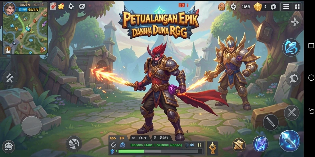 Screenshot memperlihatkan aksi seru dalam gameplay RPG 666FF.