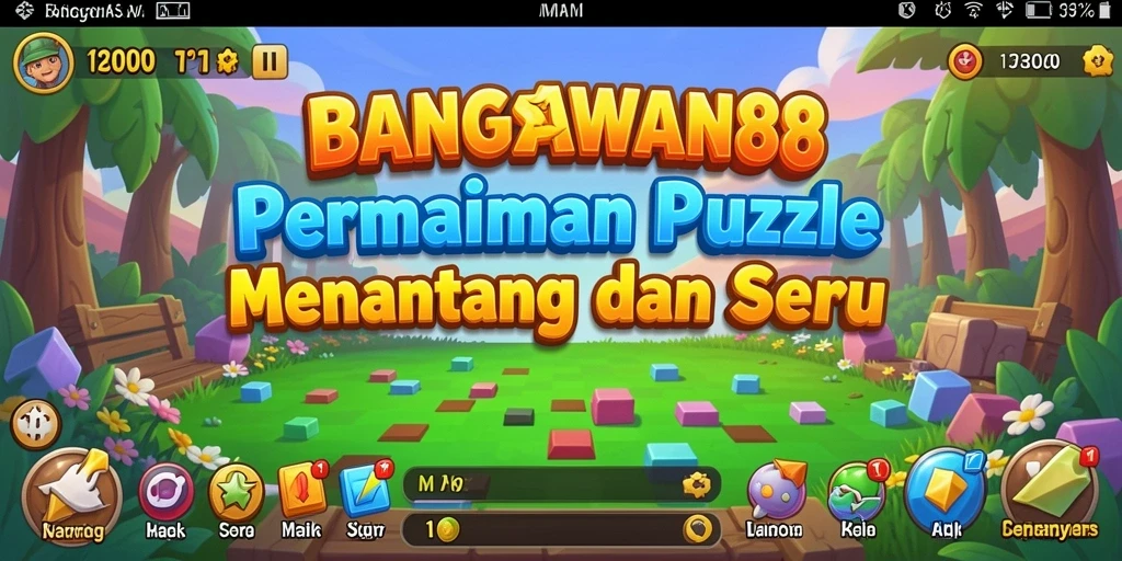 Tampilan gameplay seru dalam permainan Puzzle BANGSAWAN88.