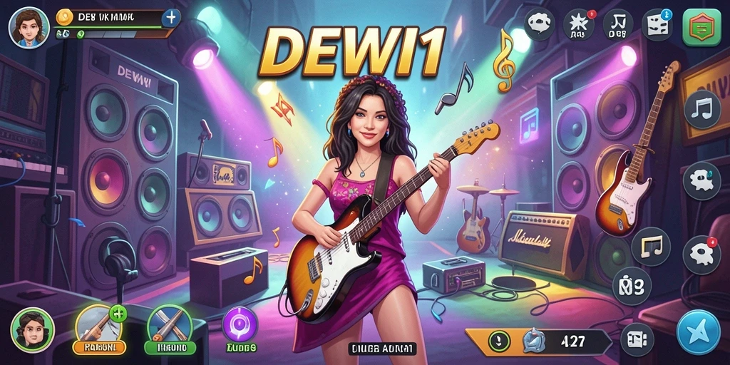 Tampilan gameplay DEWI11 yang mengasyikkan dan penuh warna.