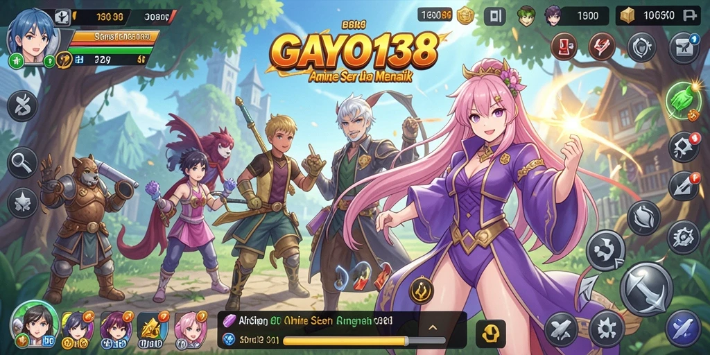 Screenshot GAYO138 menampilkan aksi seru dalam dunia Anime.