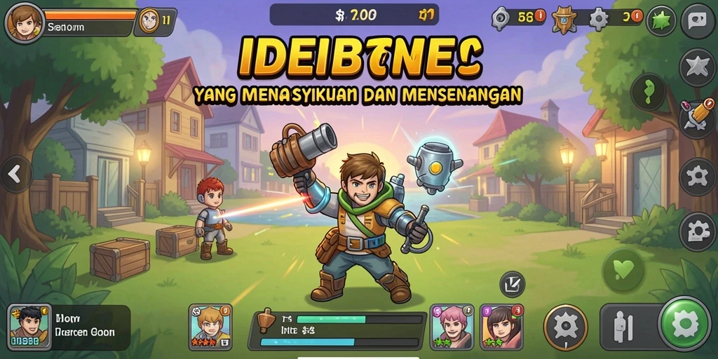 Tampilan screenshot utama IDEBET yang menampilkan gameplay Idle yang menarik dan interaktif.