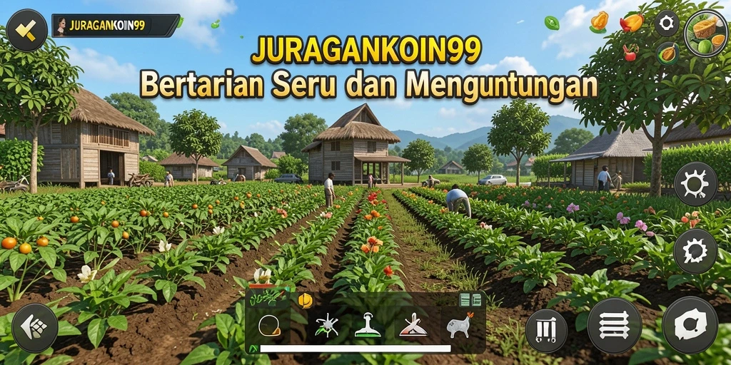 Tampilan gameplay JURAGANKOIN99 yang seru dan menantang dalam bertani.