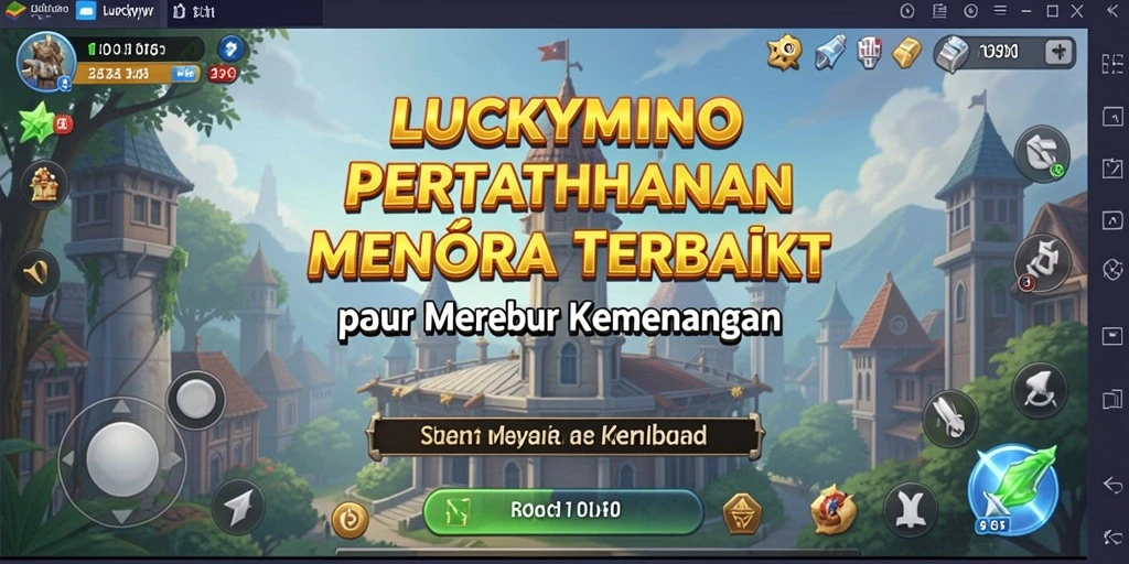 Screenshot gameplay menampilkan aksi menara yang mendebarkan di LUCKYMINO.