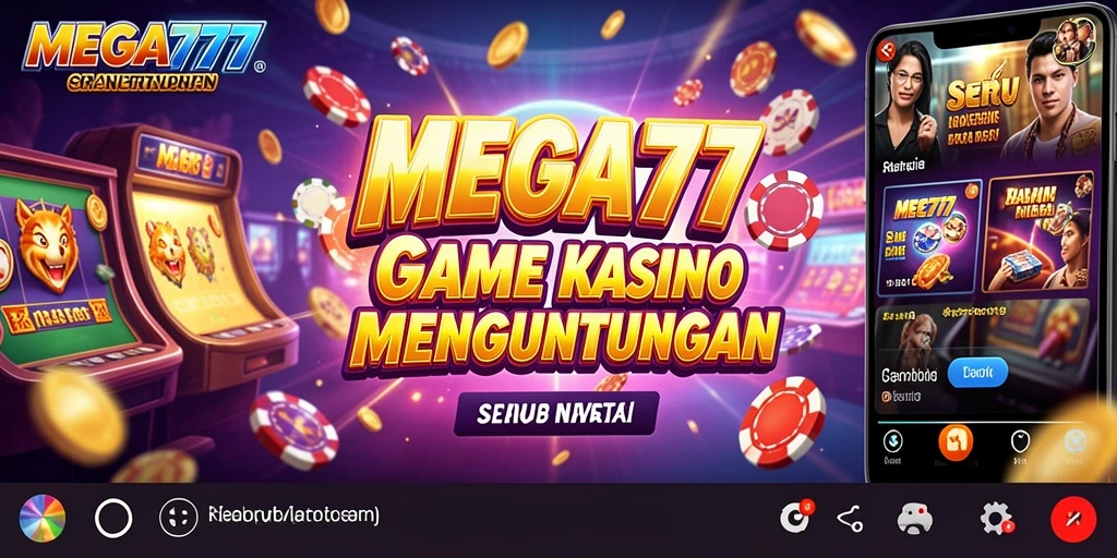 Tampilan utama MEGA777 menampilkan beragam permainan Kasino yang memikat.