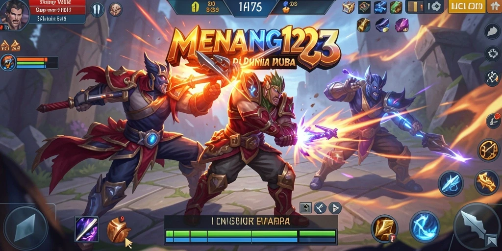 Gameplay mendebarkan di arena MOBA MENANG123.