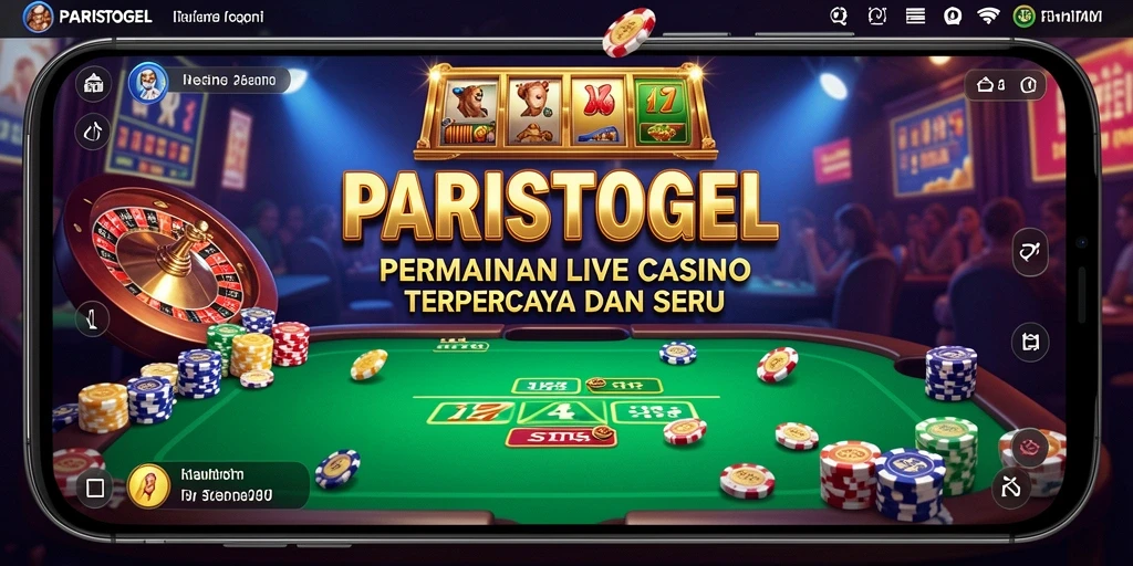 Tampilan gameplay Live Casino PARISTOGEL yang mendebarkan dan interaktif.