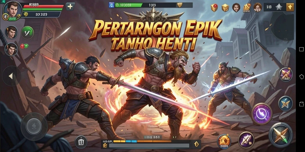 Tampilan gameplay Fighting yang seru dan menegangkan dari RI889.