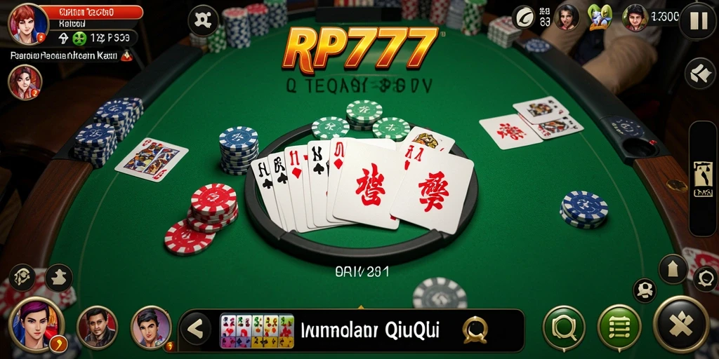 Tampilan seru gameplay QiuQiu di RP777.