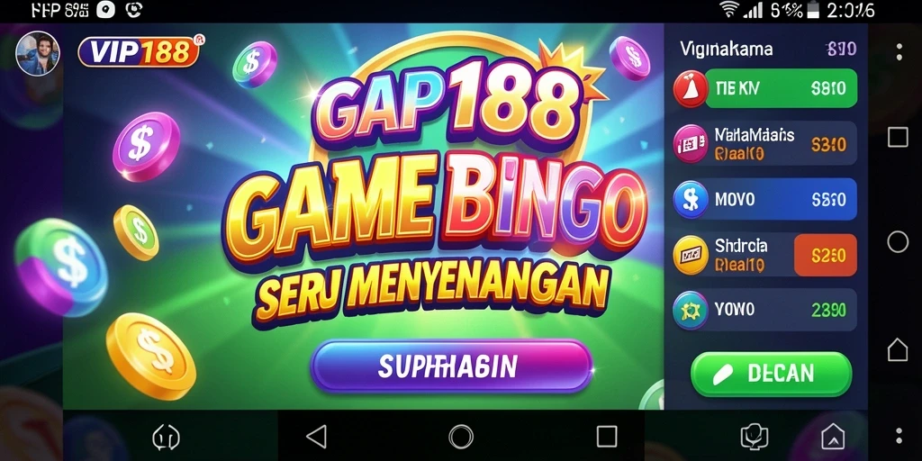 Screenshot gameplay Bingo yang seru dan interaktif.