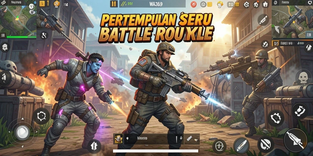 Tangkapan layar gameplay WA369 dengan aksi pertempuran seru.